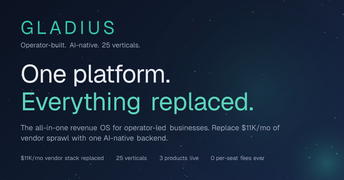 Gladius for Vehicles & Motorsports | Multi-vertical platform · Gladius CRM
